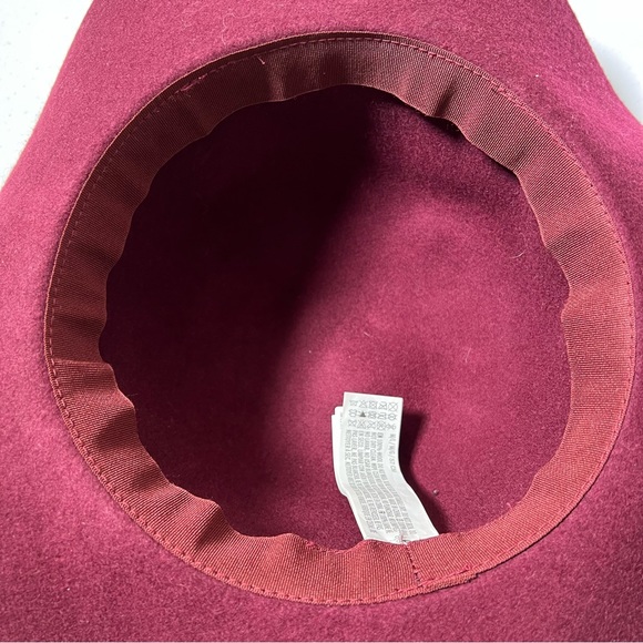 Forever 21 Burgundy Red 100% Wool Floppy Hat - Picture 8 of 9